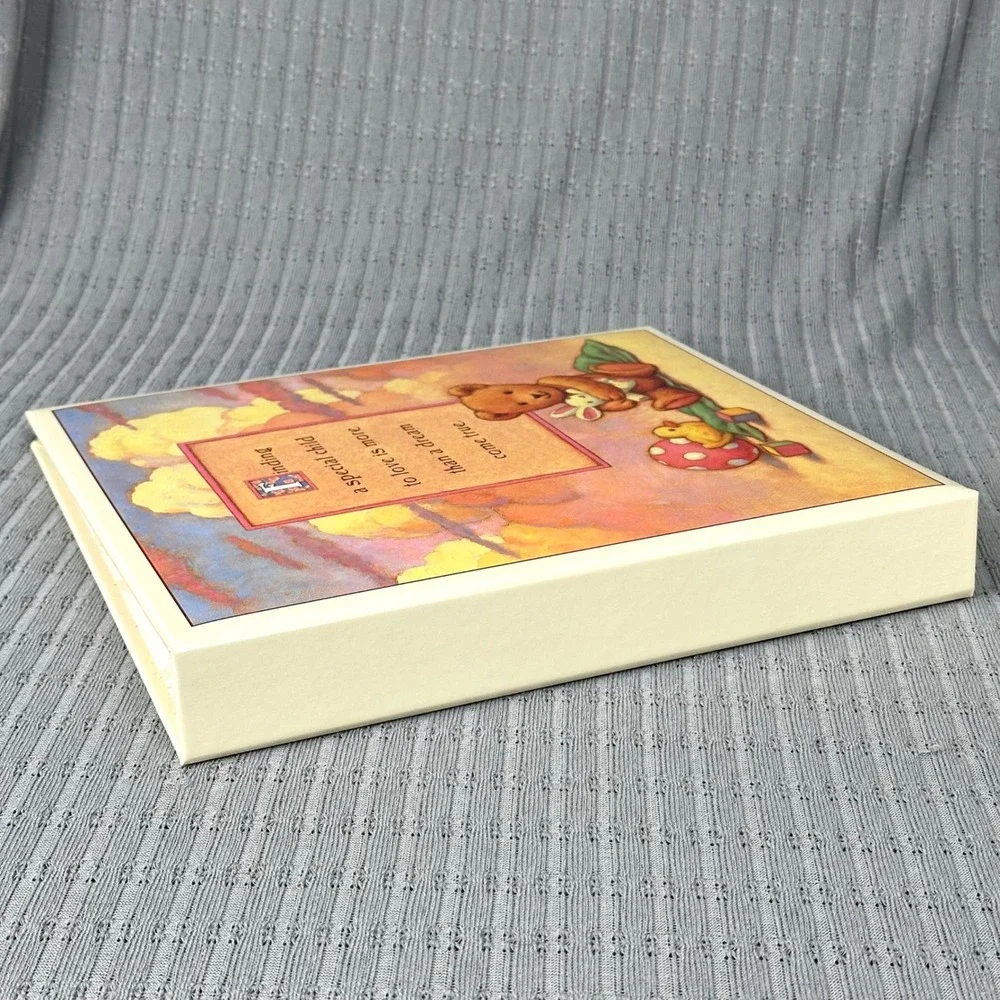 Vintage Hallmark Keepsake Album For An Adopted Child Colorful Baby Book USA Made